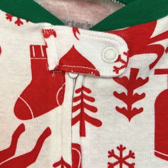 Carter’s cotton red and white sleep and play holiday size 9 months NWT - Picture 7 of 14